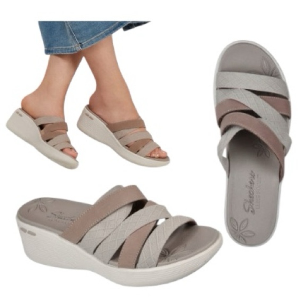 Skechers Women's Sandals in Gray and Tan